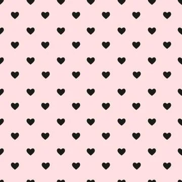Valentines Day Seamless Hearts Pattern Vector Illustration Illustrazione stock