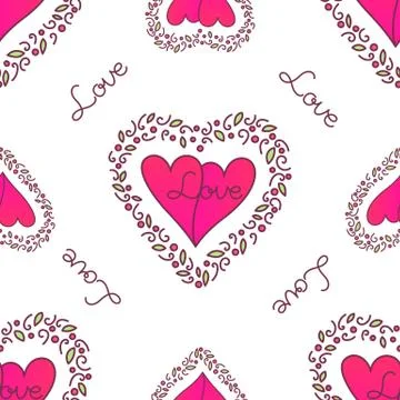 Valentines day seamless pattern Stock Illustration