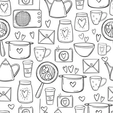 Valentine's day seamless pattern Illustrazione stock