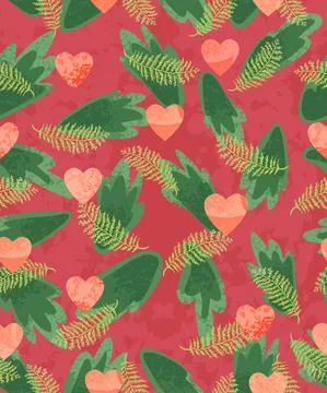 Valentines Day Seamless Pattern Stock Illustration
