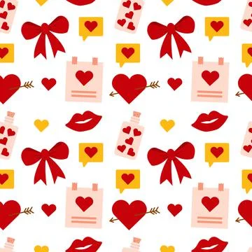 Valentine's Day. Seamless pattern Stock Illustration