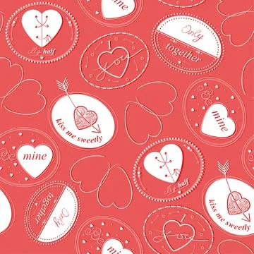 Valentine's Day seamless pattern. Stock Illustration