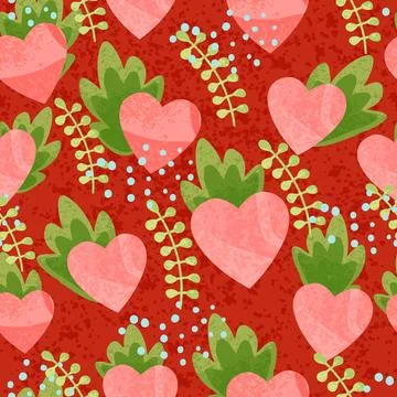 Valentines Day Seamless Pattern Stock Illustration