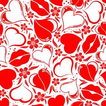 Valentines Day seamless pattern Stock Illustration
