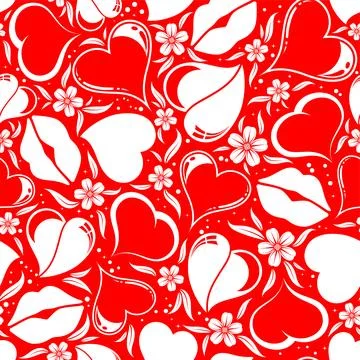 Valentines Day seamless pattern Stock Illustration