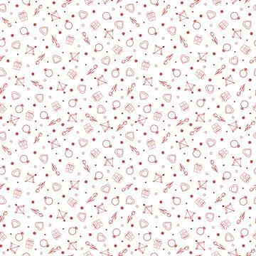 Valentine's day seamless pattern. Valentines day background. 스톡 일러스트