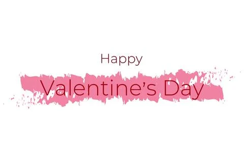 Valentine’s Day Splash Text. Stock Illustration