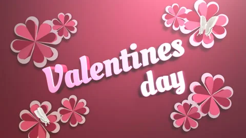 Valentines Day with spring flowers Stock Footage 170313582