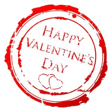 Valentine’s Day stamp Stock Illustration