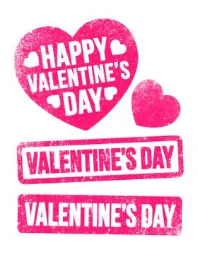 Valentine's Day stamps Stock Illustration