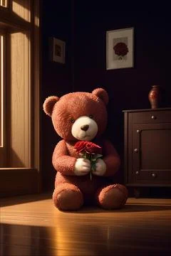 Valentine´s Day teddy bear Illustrazione stock