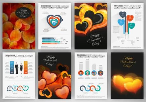 Valentine's day template backgrounds Stock Illustration