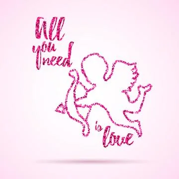 Valentines  Day template. Stock Illustration