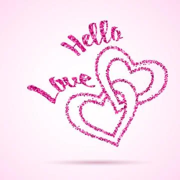 Valentines  Day template. Stock Illustration