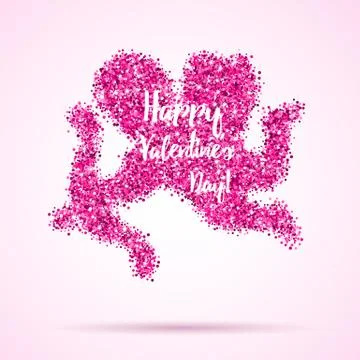 Valentines  Day template. Stock Illustration