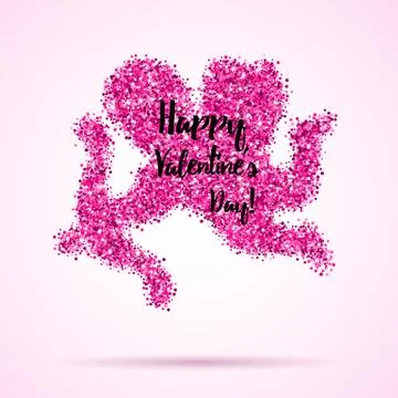 Valentines  Day template. Stock Illustration