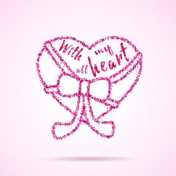 Valentines  Day template. Stock Illustration