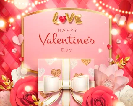 Valentine's day template Stock Illustration