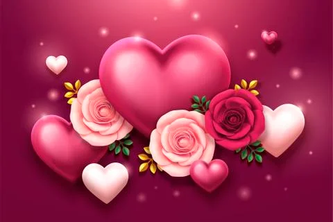 Valentine's day template Stock Illustration