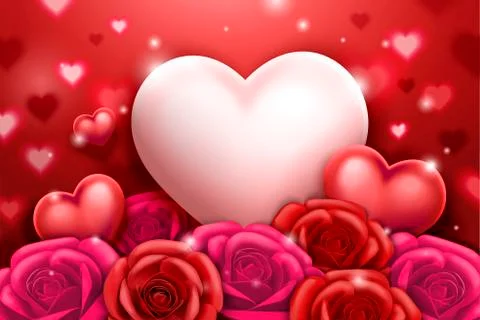 Valentine's day template Stock Illustration