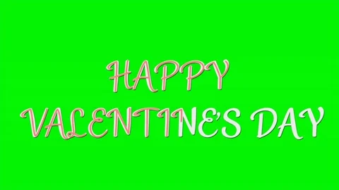 Valentine's day text animation Stock Footage 297237281