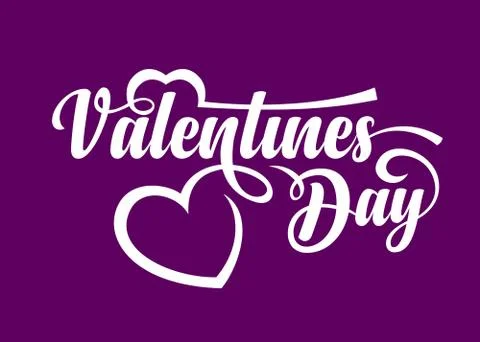 Valentines day text Stock Illustration