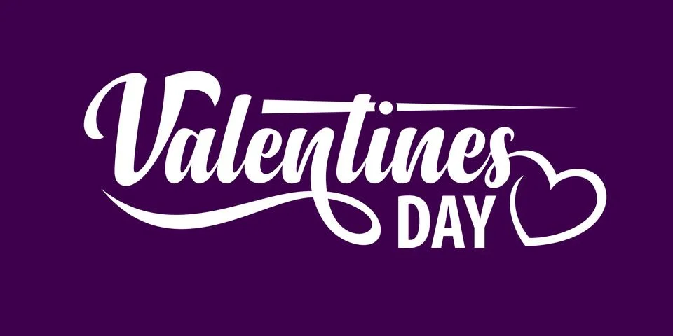 Valentines day text Stock Illustration