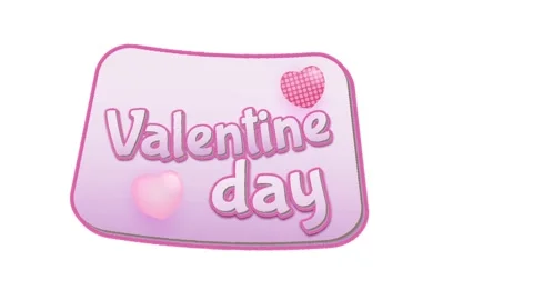 Valentine's day text on pink background Stock-Footage 168370810