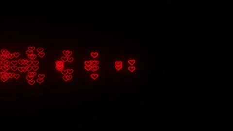 Valentine's day theme - HD video animation of hearts moving in the frame. Stock Footage 147393148