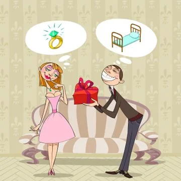 Valentine's Day thoughts Illustrazione stock