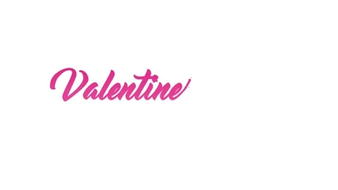 Valentines Day - Title Text Animation With Gradient Colors and White Backgro Stock Footage 242832707