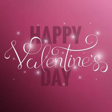 Valentines Day typography Stock Illustration