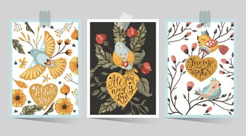 Valentines day vector card. Stock Illustration