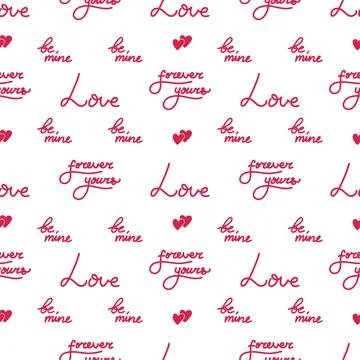 Valentines day vector seamless pattern Illustrazione stock