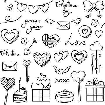 Valentines day vector seamless pattern Illustrazione stock