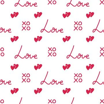 Valentines day vector seamless pattern Illustrazione stock