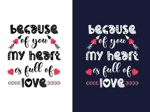 Valentine's day vector tshirt design free downdoad Stock Illustration