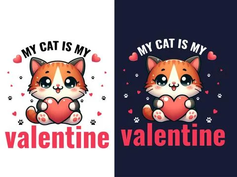 Valentine's day vector tshirt design free downdoad Stock Illustration