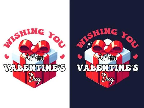 Valentine's day vector tshirt design free downdoad Stock Illustration