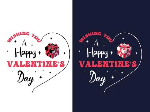 Valentine's day vector tshirt design free downdoad Stock Illustration