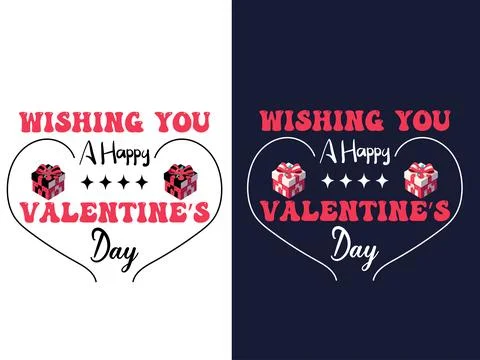 Valentine's day vector tshirt design free downdoad Stock Illustration