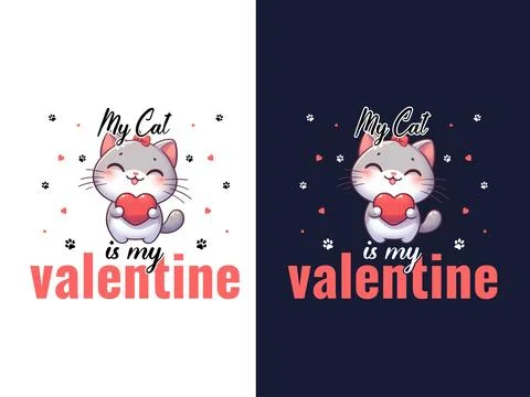 Valentine's day vector tshirt design free downdoad Stock Illustration