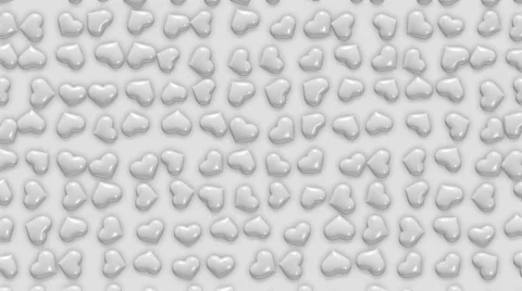 Valentine's Day White Hearts  Stock Footage 59585251