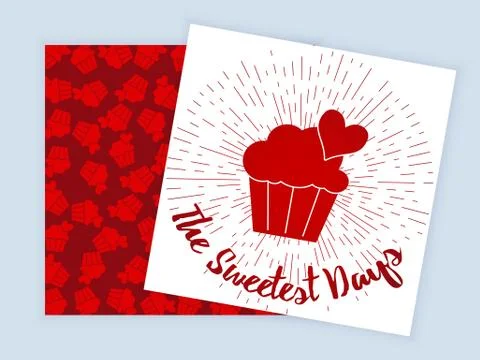 Valentines Daytwo sided flyer Stock Illustration