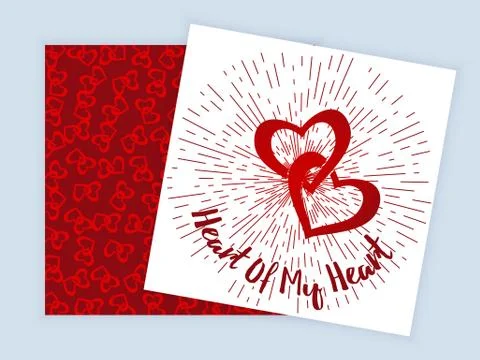 Valentines Daytwo sided flyer Stock Illustration