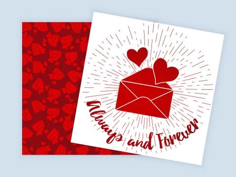 Valentines Daytwo sided flyer Stock Illustration