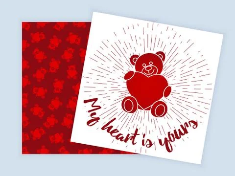 Valentines Daytwo sided flyer Stock Illustration