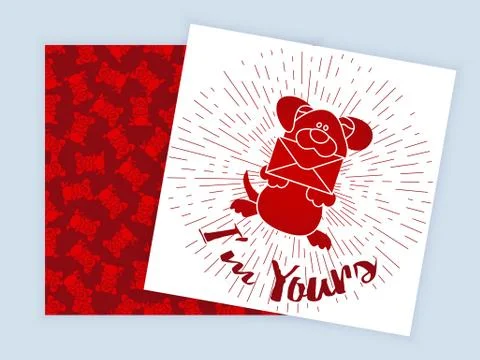 Valentines Daytwo sided flyer Stock Illustration