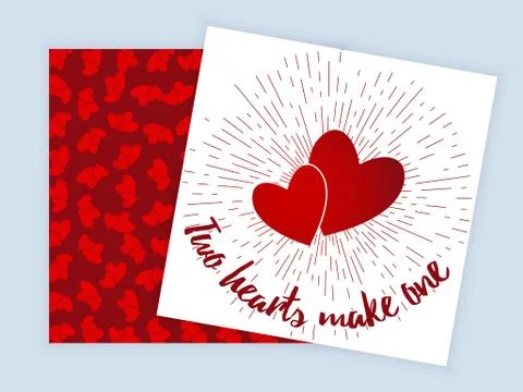 Valentines Daytwo sided flyer Stock Illustration