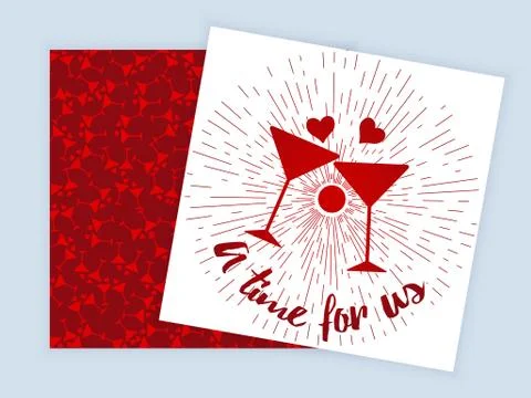 Valentines Daytwo sided flyer Stock Illustration